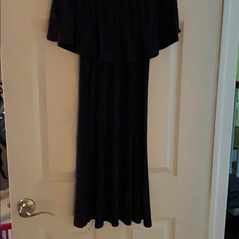 Multi- shoulder  Navy Blue dress
